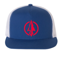 Shadd Arrow Flatbill Hat - Blue/White